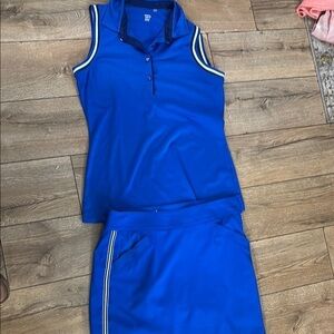 Lululemon Athletica Blue and White Performance Jumpsuit